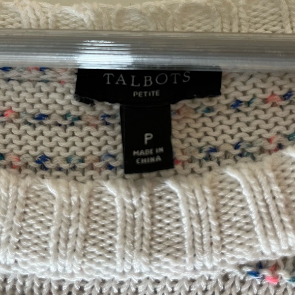 Talbots Petite Multicolored Oversized Knit Sweater, Size Petite P (Small) 🤍 - Picture 9 of 14